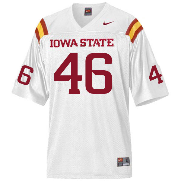 Men #46 Andrew Ernstmeyer Iowa State Cyclones College Football Jerseys Sale-White - Click Image to Close